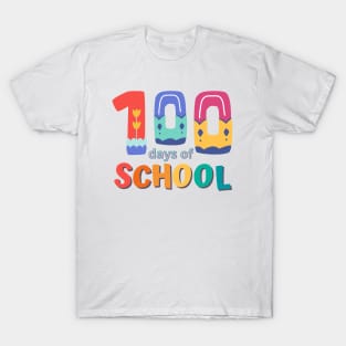 Happy 100 Days 100th Day of School T-Shirt Back to School Teaching T-Shirt